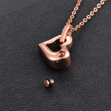 Ashes Keepsake Heart Mini Urn Necklace Stainless Steel Cremation Jewelry For Women