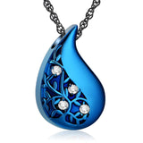 Ashes Keepsake Tree of Life Teardrop Urn Necklace Cremation Jewelry