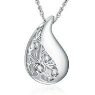 Ashes Keepsake Tree of Life Teardrop Urn Necklace Cremation Jewelry