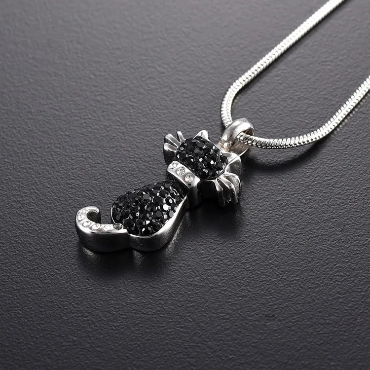 Cremation Necklace For Cat Ashes Stainless Steel