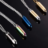 Bullet Urn Necklace Stainless Steel