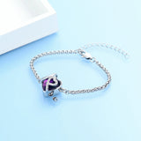Ashes Keepsake Crystal Heart Urn Bracelet For Ashes Stainless Steel