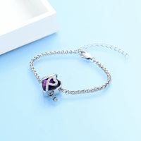 Ashes Keepsake Crystal Heart Urn Bracelet For Ashes Stainless Steel