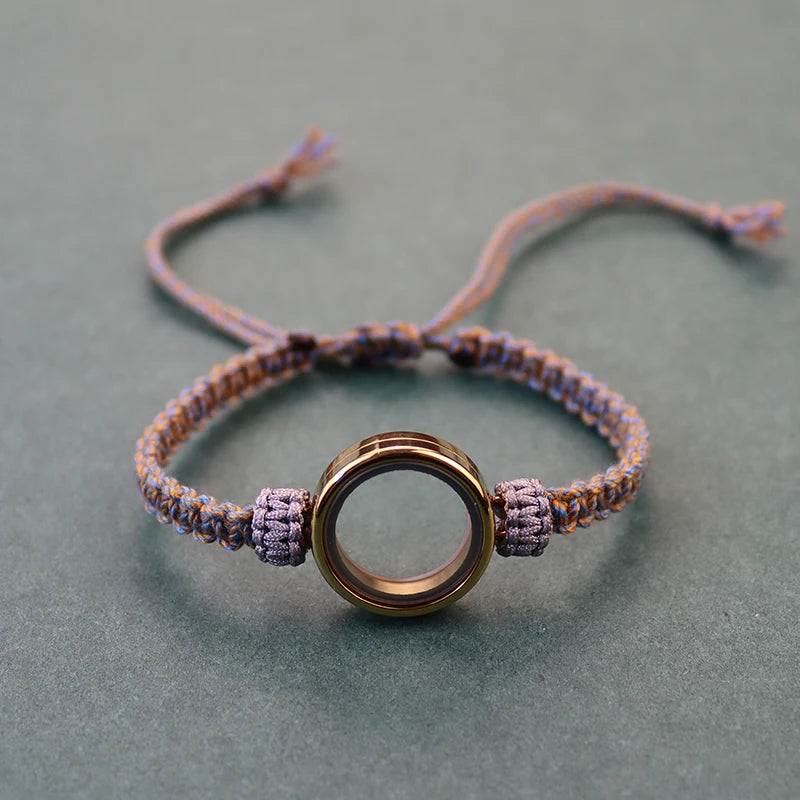 Ashes Keepsake Cremation Jewelry Stainless Steel Memorial Glass Urn Bracelet For Ashes