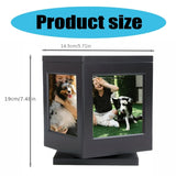 Black Wood Pet Urn For Dogs And Cats With Photo Frame