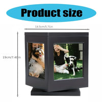 Black Wood Pet Urn For Dogs And Cats With Photo Frame