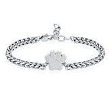 Ashes Keepsake Dog/Cat Paw Print Urn Bracelet Cremation Jewelry for Ashes