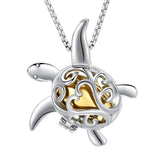Ashes Keepsake Turtle Cremation Jewelry Necklace for Ashes Stainless Steel