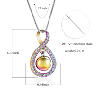 Ashes Keepsake Infinite Ring Shape Urn Pendant With Hanging Ball Cremation Jewelry