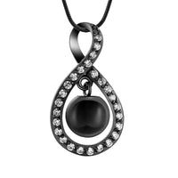 Ashes Keepsake Infinite Ring Shape Urn Pendant With Hanging Ball Cremation Jewelry