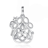 Pet Ashes Urn Necklace With Cat and Paw