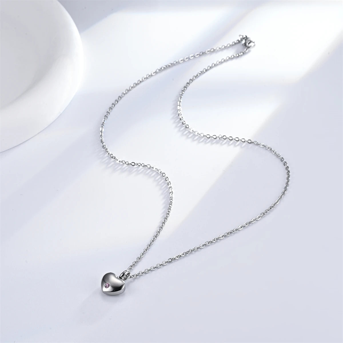 Cremation Jewelry  Small Heart Memorial Ash Urn Necklace
