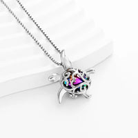 Ashes Keepsake Turtle Cremation Jewelry Necklace for Ashes Stainless Steel