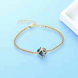 Ashes Keepsake Crystal Heart Urn Bracelet For Ashes Stainless Steel