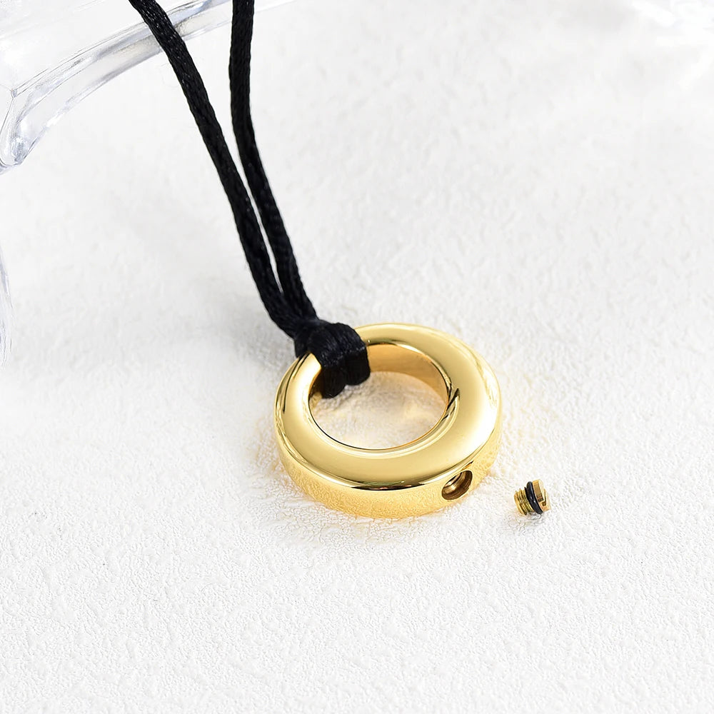 Ashes Keepsake Cremation Jewelry Circle of Life Urn Necklace for Ashes