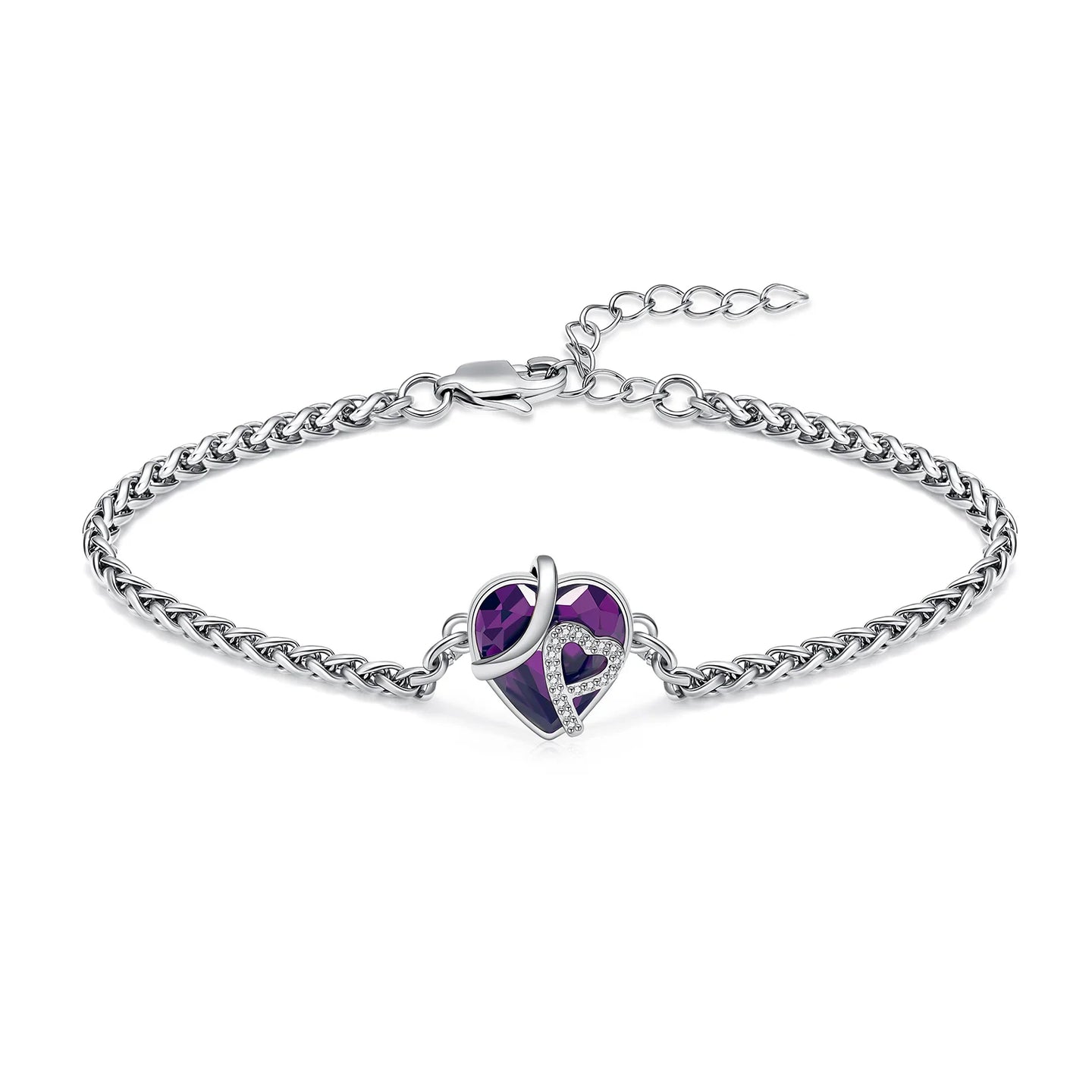 Crystal Heart Cremation Bracelets For Ashes
