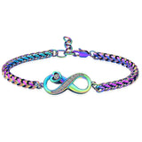 Ashes Keepsake Infinity Charm Urn Bracelet Cremation Jewelry Stainless Steel