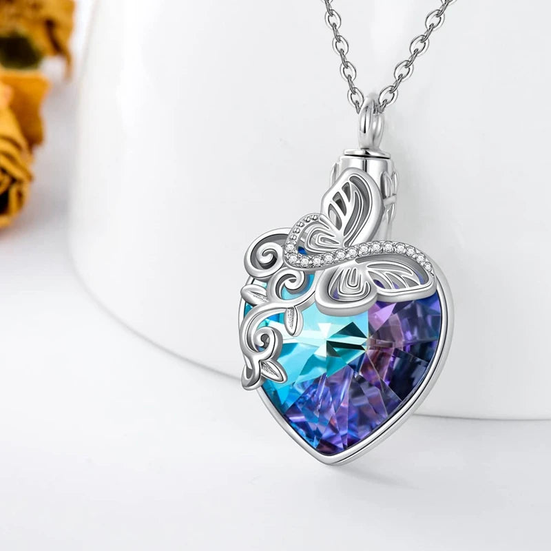 Cremation Jewelry Butterfly Urn Ashes Necklace