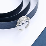 Sunflower Heart Cremation Urn Ring for Ashes Stainless Steel