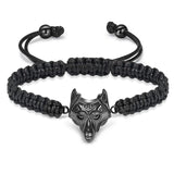 Wolf Head Cremation Urn Bracelet for Ashes Adjustable Cremation Jewelry