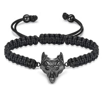 Wolf Head Cremation Urn Bracelet for Ashes Adjustable Cremation Jewelry