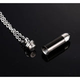 Bullet Urn Necklace Stainless Steel