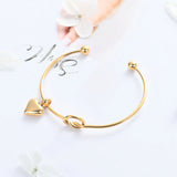 Heart With Knot Urn Bracelet Stainless Steel