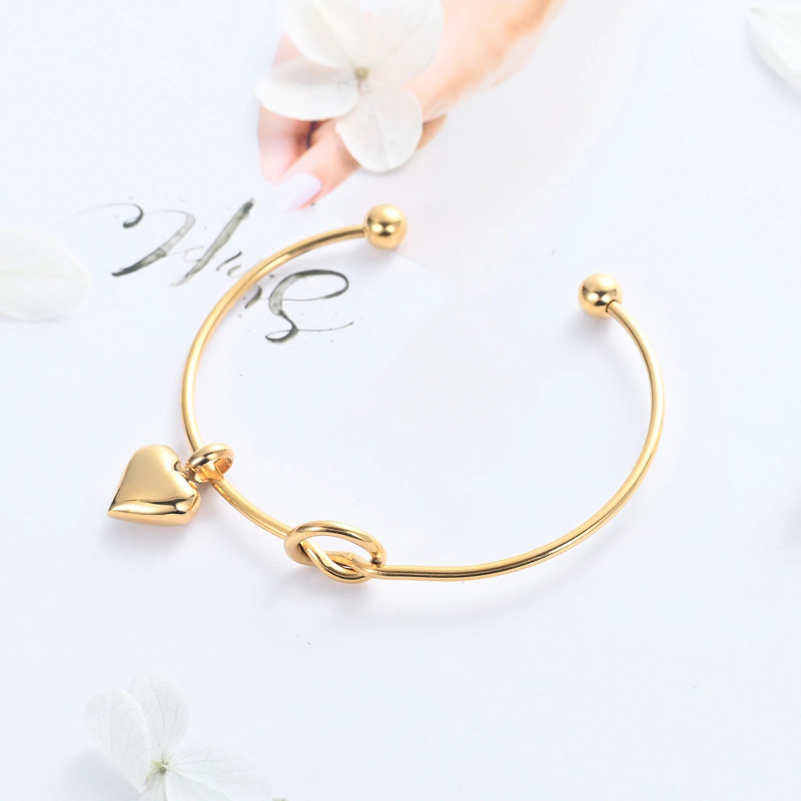 Heart With Knot Urn Bracelet Stainless Steel