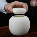 White Ceramic Paw Cat or Dog Ashes Urn