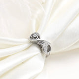 Heart And Wing Crystal Urn Ring Stainless Steel