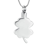 Green Clover Leaf Urn Necklace With Zirconia