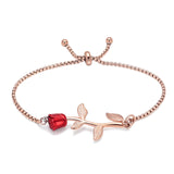 Rose Urn Cremation Bracelet For Ashes Stainless Steel