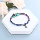 Ashes Keepsake Infinity Charm Urn Bracelet Cremation Jewelry Stainless Steel