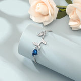 Rose Urn Cremation Bracelet For Ashes Stainless Steel