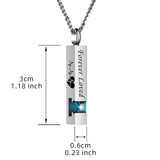 Birthstone Urn Necklace Zircon Openable Urn Pendant