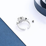 Sunflower Heart Cremation Urn Ring for Ashes Stainless Steel