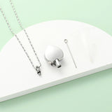 Heart Urn Necklace for Ashes With Tulip Flower