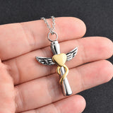 Cross Urn Necklace Cremation Jewelry