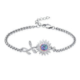 Sunflower Urn Bracelet For Ashes Stainless Steel