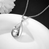 Always In My Heart Teardrop Ashes Urn Necklace Stainless Steel