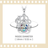 Pet Ashes Urn Necklace With Cat and Paw