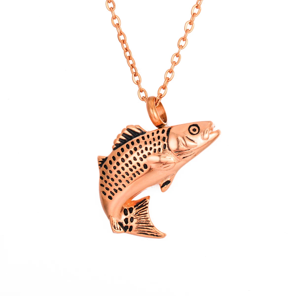 Ashes Keepsake Cremation Jewelry Fish Urn Necklace for Ashes