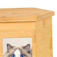 Pet Cremation Urn with Photo Frame Bamboo