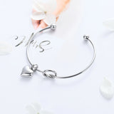 Heart With Knot Urn Bracelet Stainless Steel