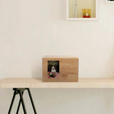 Wooden Pet Urn With Photo Frame For Dog & Cat Ashes