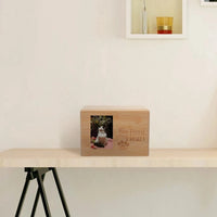 Wooden Pet Urn With Photo Frame For Dog & Cat Ashes