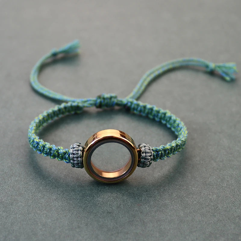 Ashes Keepsake Cremation Jewelry Stainless Steel Memorial Glass Urn Bracelet For Ashes