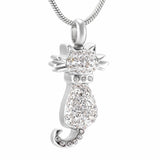Cremation Necklace For Cat Ashes Stainless Steel