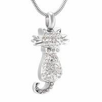 Cremation Necklace For Cat Ashes Stainless Steel