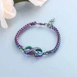 Ashes Keepsake Infinity Charm Urn Bracelet Cremation Jewelry Stainless Steel